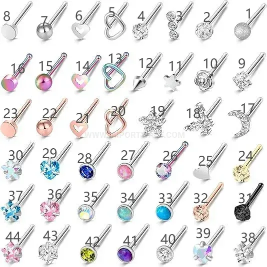 Premium Geometric Rhinestone Heart Accent Metal Piercing Jewelry Piece