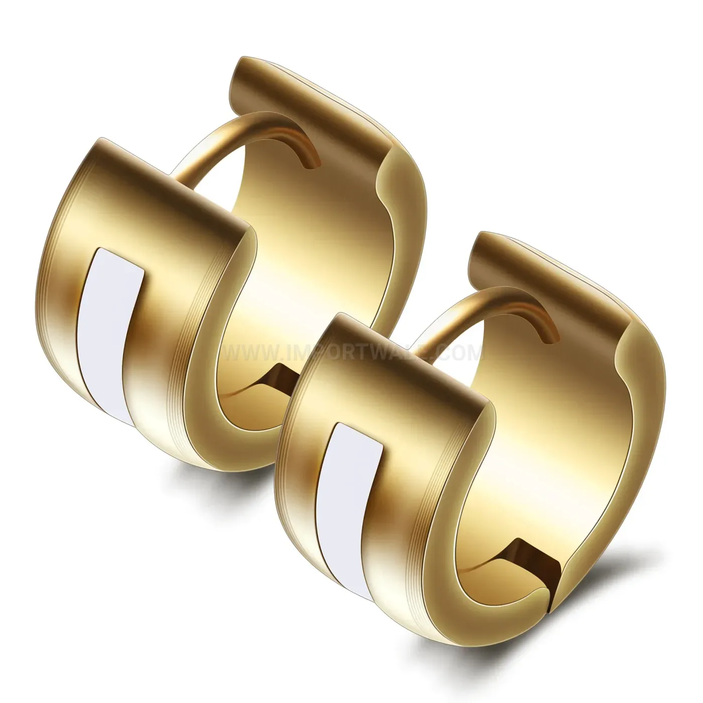 Designer Round Epoxy Stainless Steel Stud Earrings