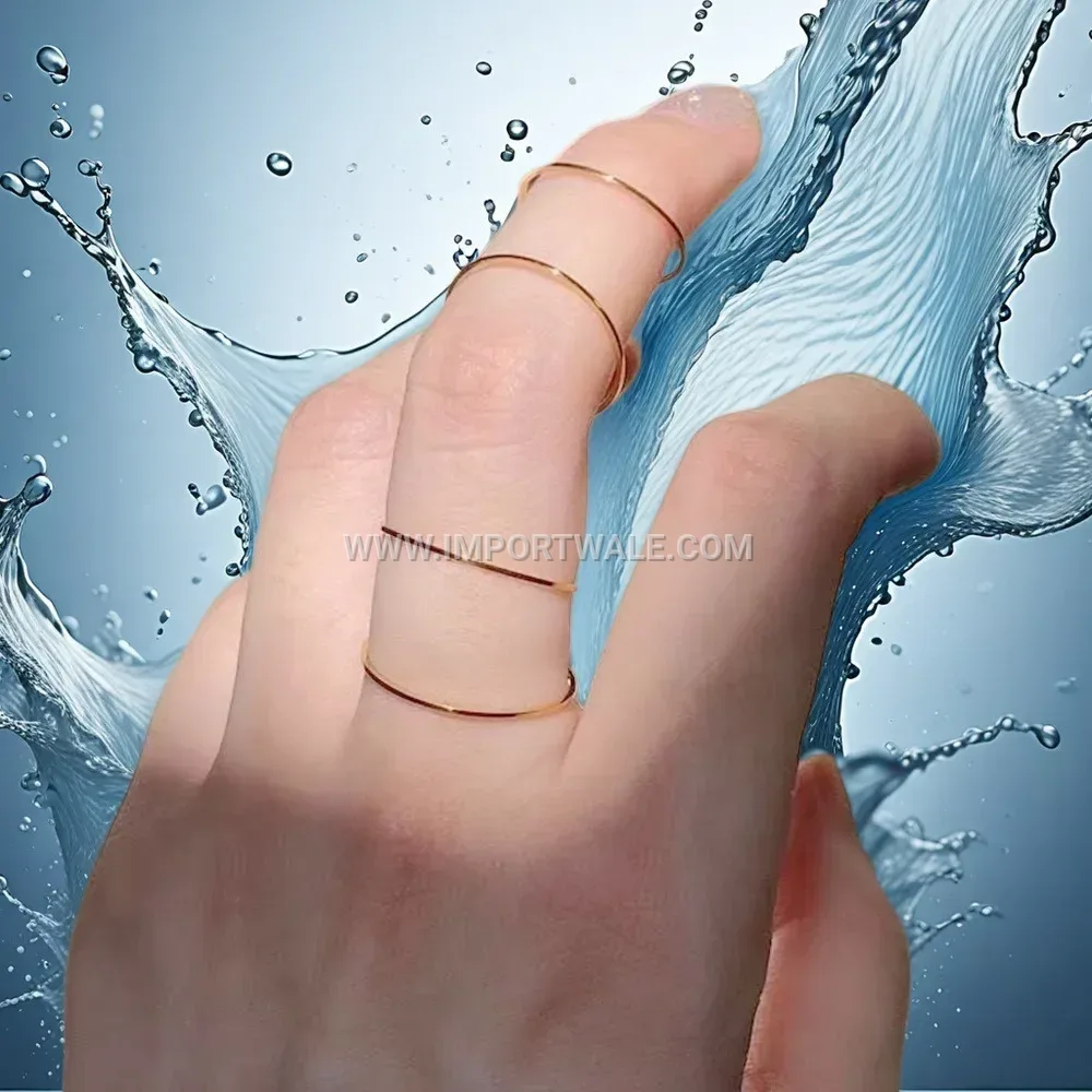 Ultra Fine Gold Plated Stainless Steel Minimalist Band