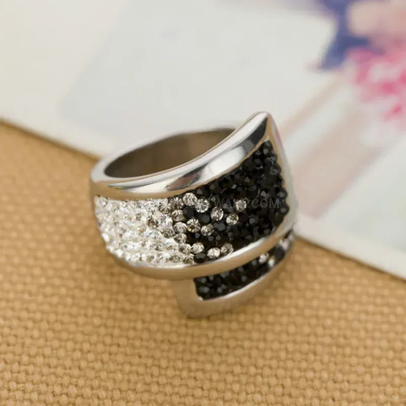 Double Layer Wide Statement Stainless Steel Ring 18mm
