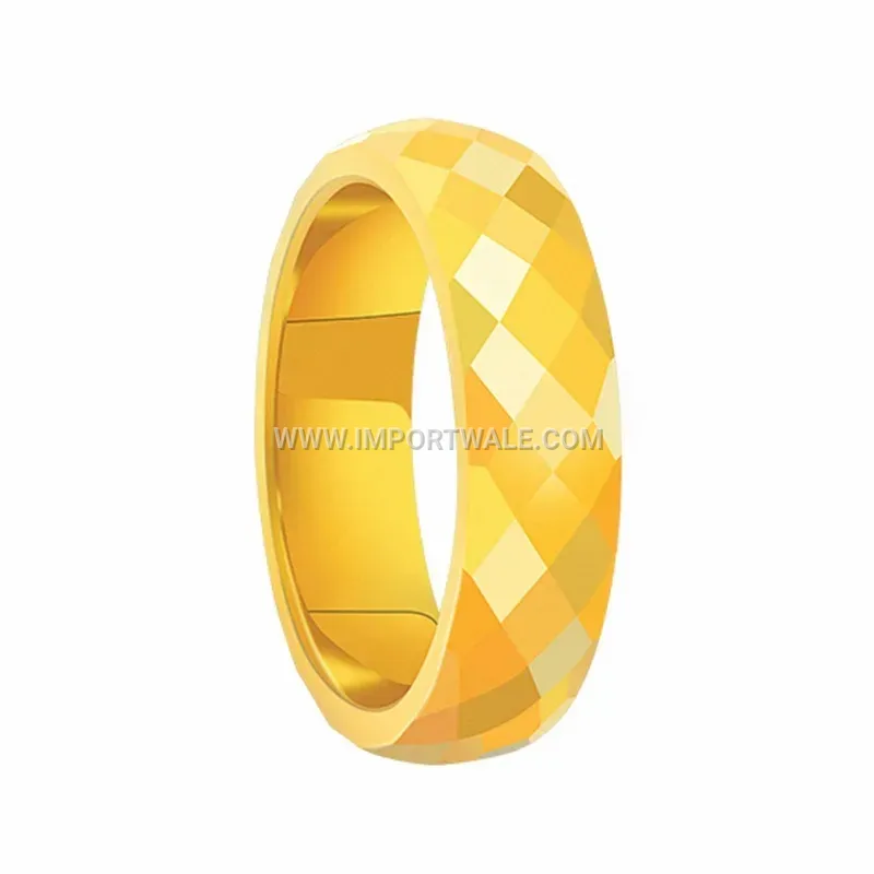 Multi-Faceted Geometric 316L Stainless Steel Faceted Ring