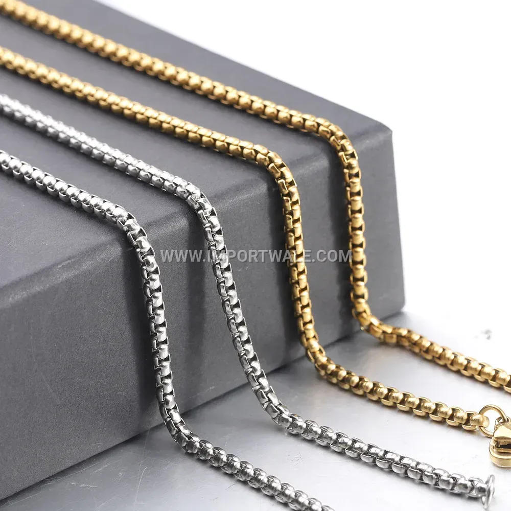 Vintage Striped Stainless Steel Cross Pendant Necklace