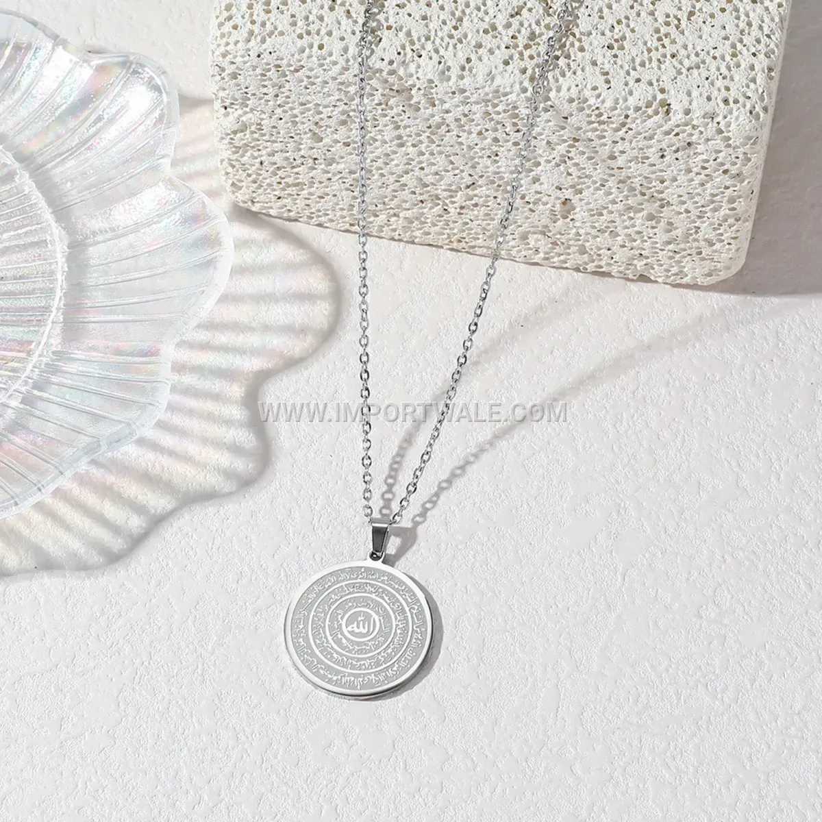 Gold Plated Stainless Steel Ramadan Eid Allah Pendant Necklace