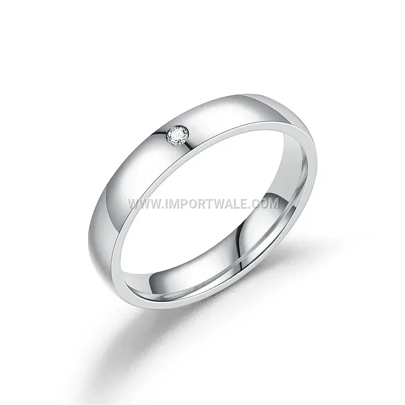 Vintage Crystal Encrusted Stainless Steel Ring