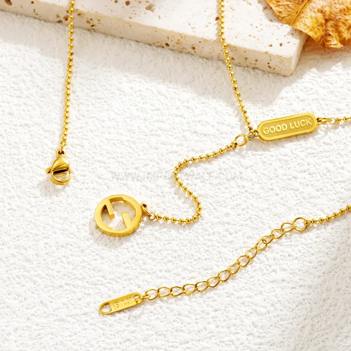 Classic Stainless Steel Sunflower Pendant Chain Necklace