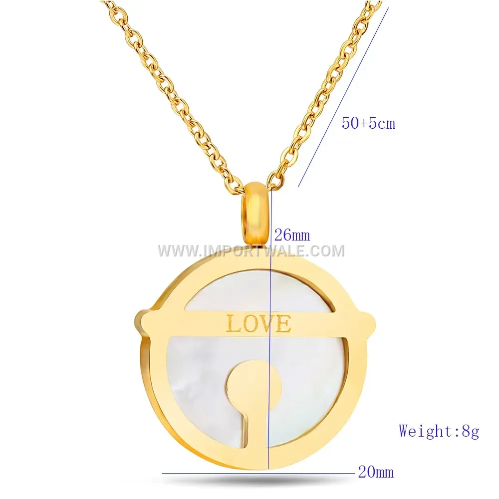 Engraved Love Horizontal Bar Multi-Layer Stainless Steel Necklace