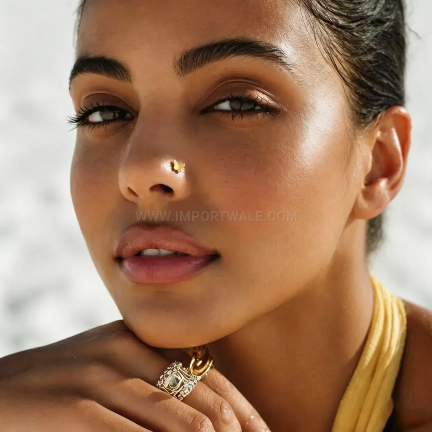 Stylish Minimalist Stainless Steel Floral Snake Body Piercing Stud