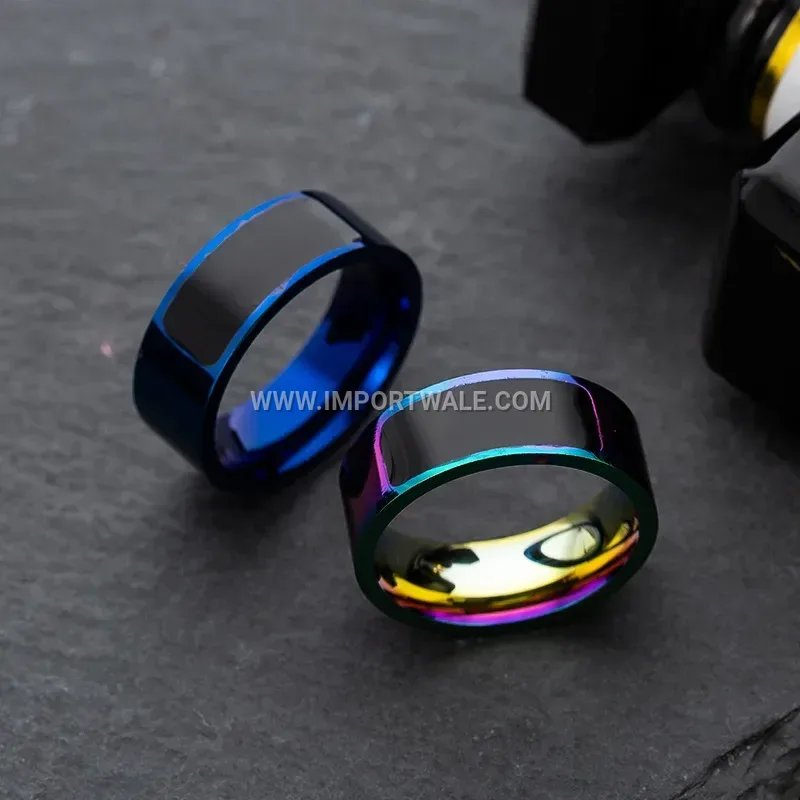 Engraved Smart NFC Stainless Steel Band Ring