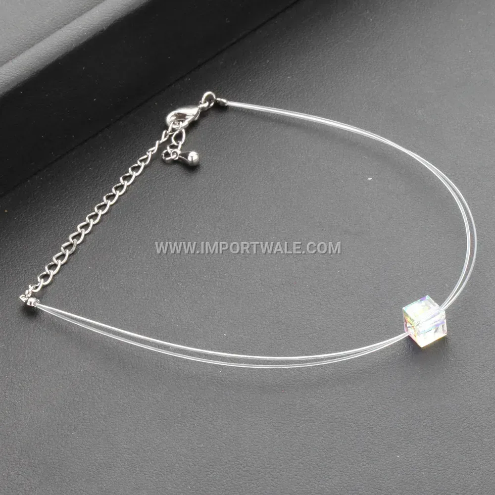 Handmade Austrian Crystal Fishline Bangle Bracelet