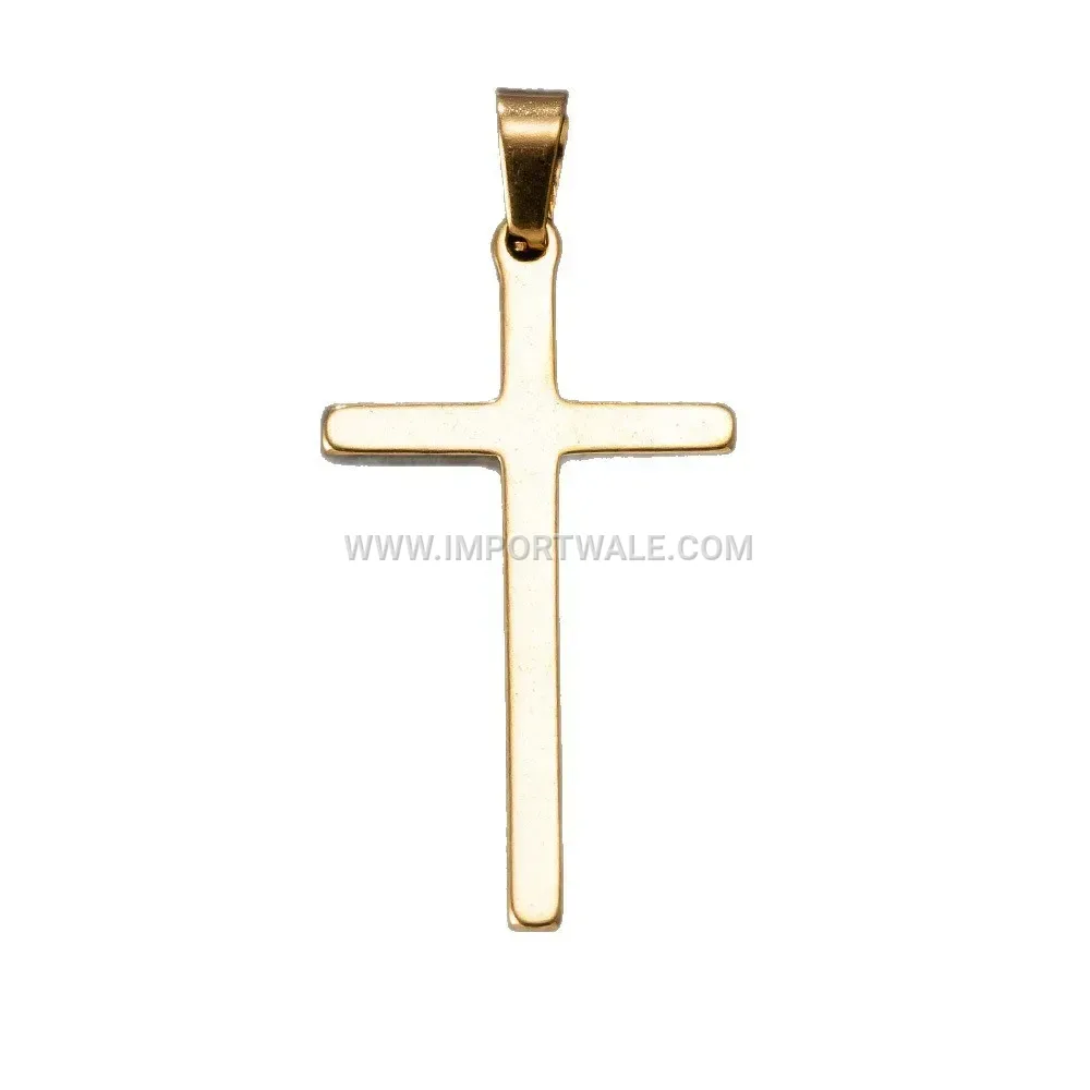 Classic Plated Stainless Steel Cross Pendant