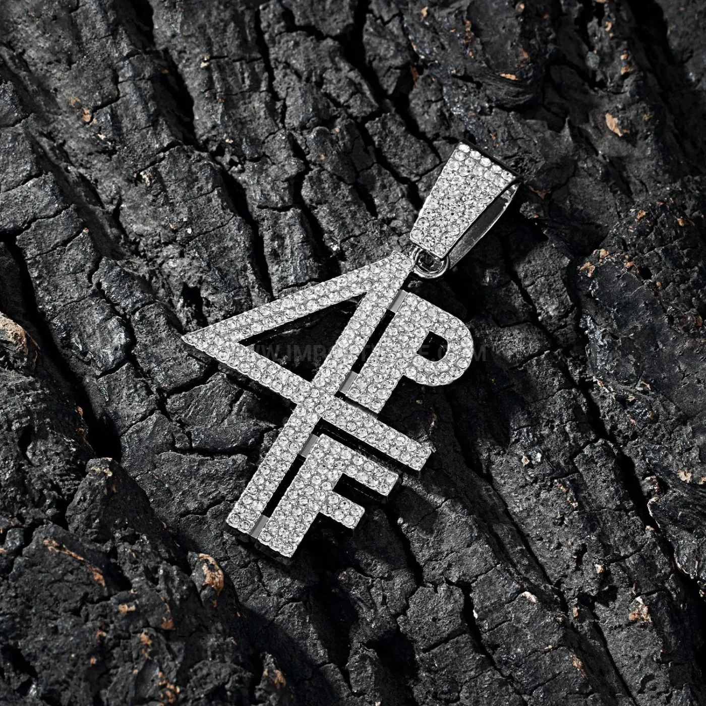 Iced Lucky Number Cross Pendant with Cuban Link Chain