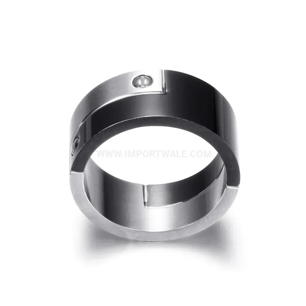 Fashion Crossed Geometric 304 Stainless Steel Band Ring