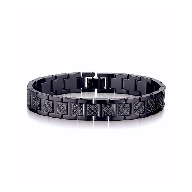 Crocodile Scale Stainless Steel Magnetic Bio Bracelet