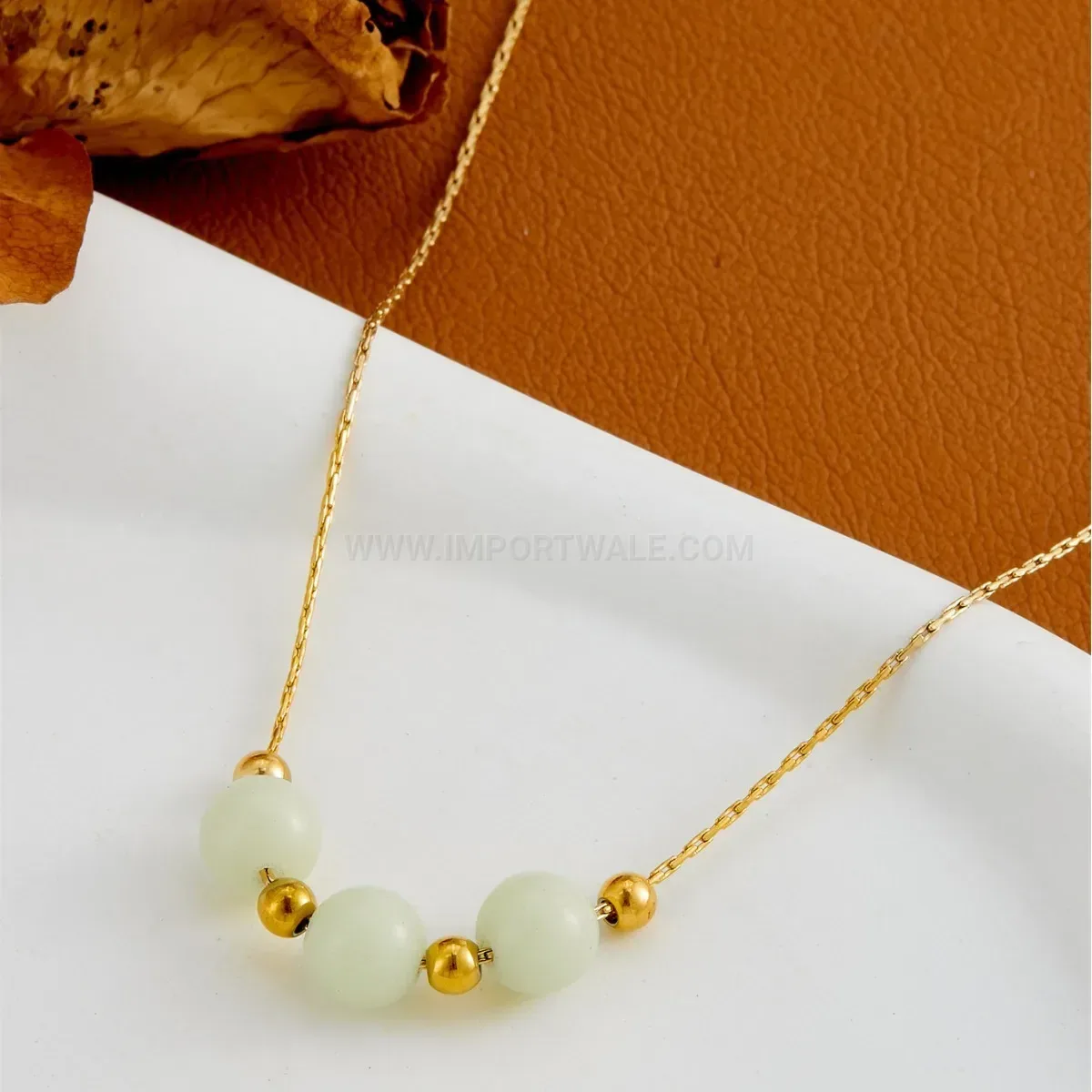 Modern Vintage Geometric Bead Stainless Steel Choker Necklace