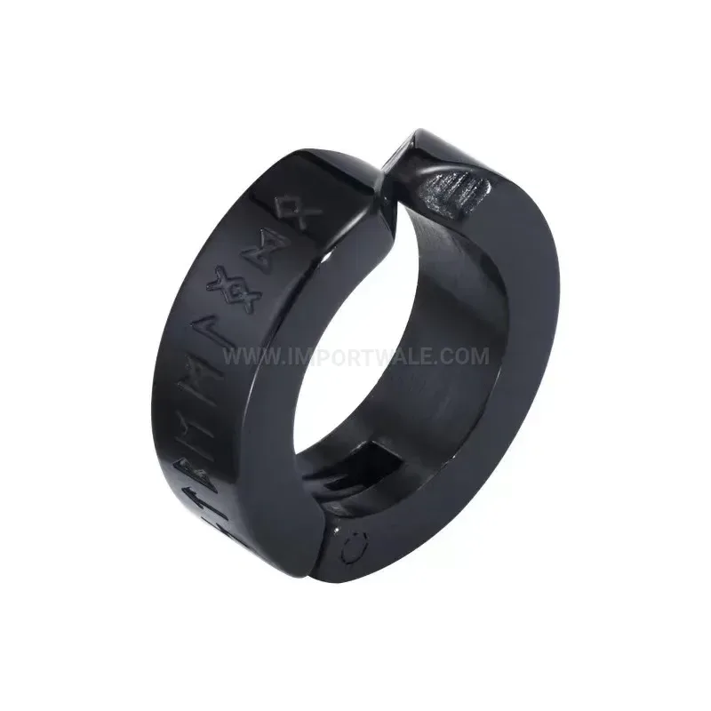Bold Minimalist Round Stainless Steel Hoop Clip On Earrings