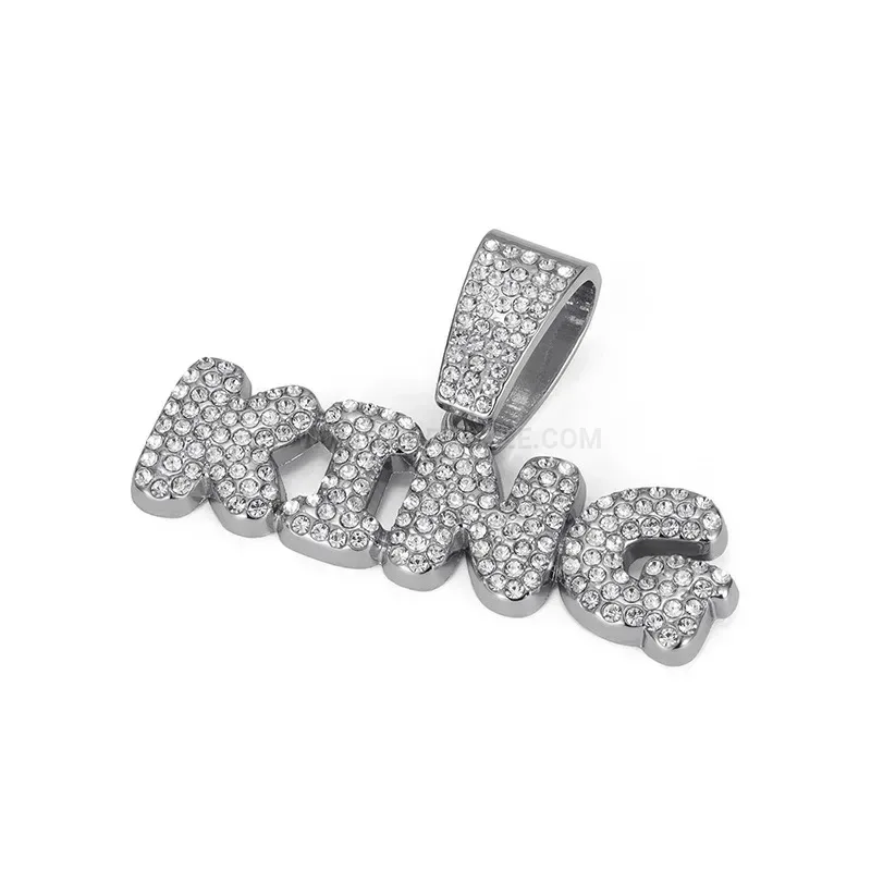 Iced Out King Letter Alloy Hip Hop Pendant