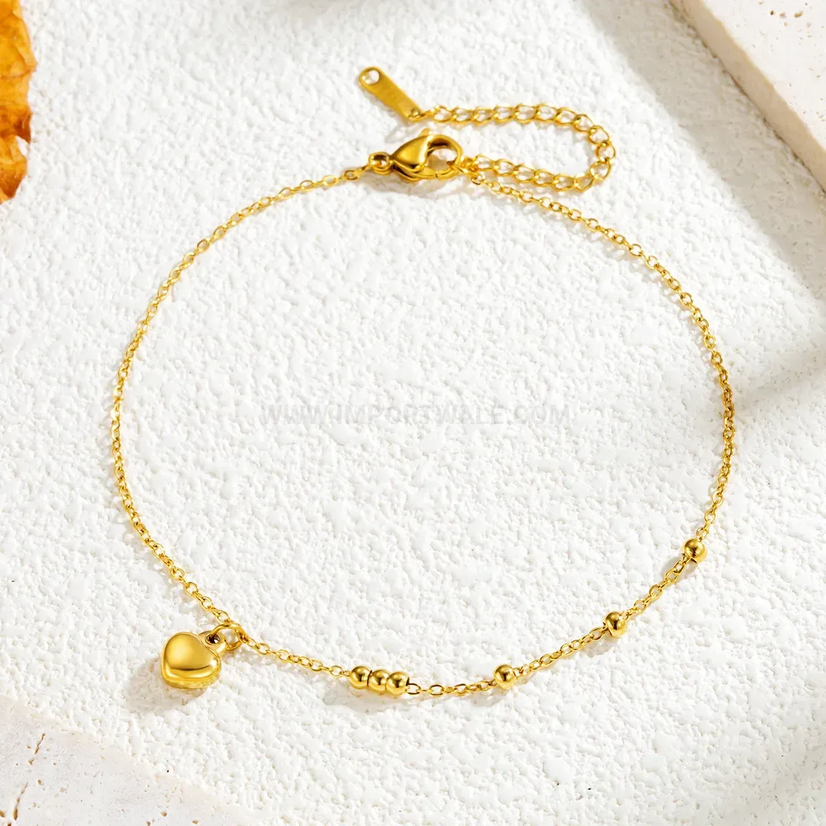 Tassel Circle Zircon Inlaid Stainless Steel Chain