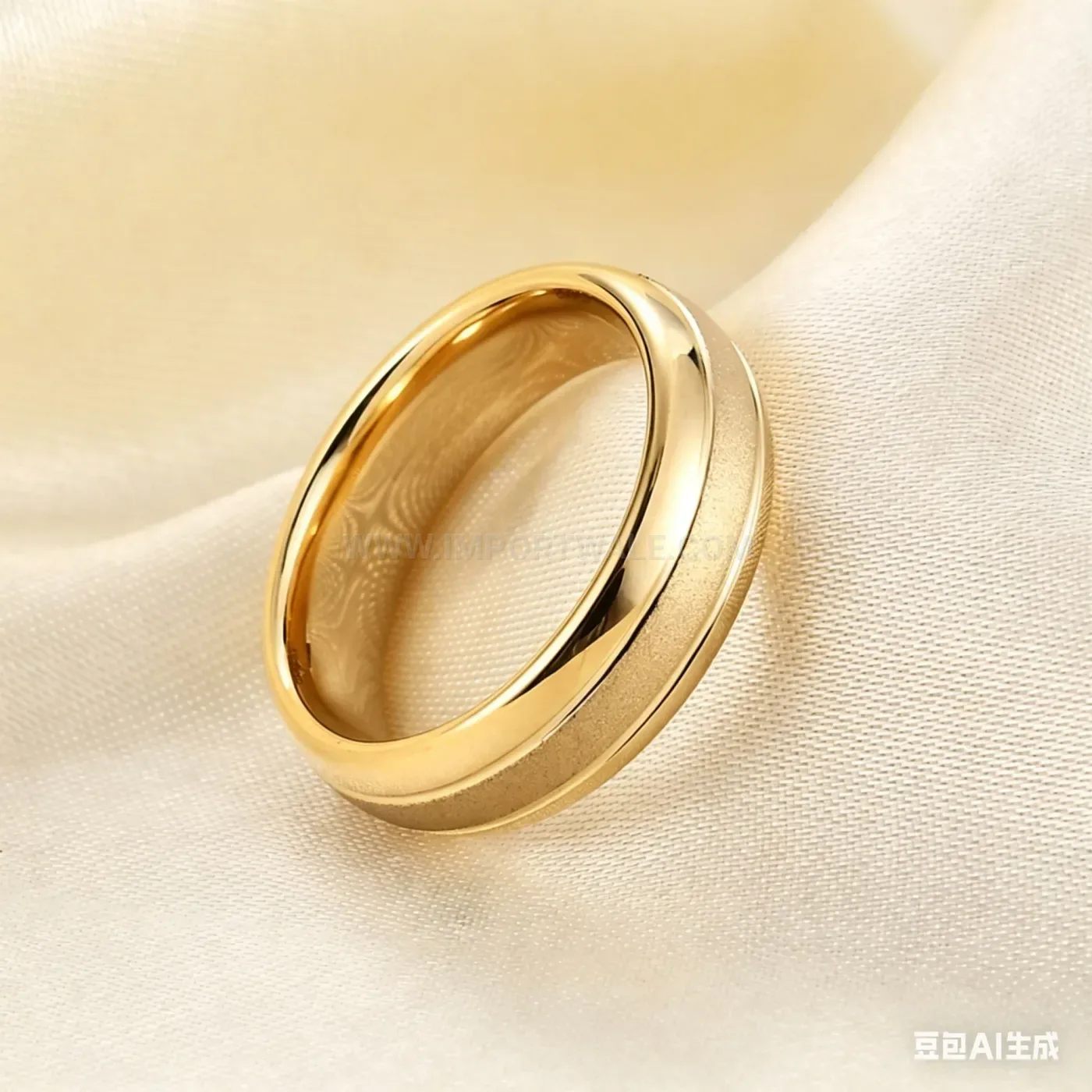 Modern Minimalist Matte Center 304 Stainless Steel Band Ring