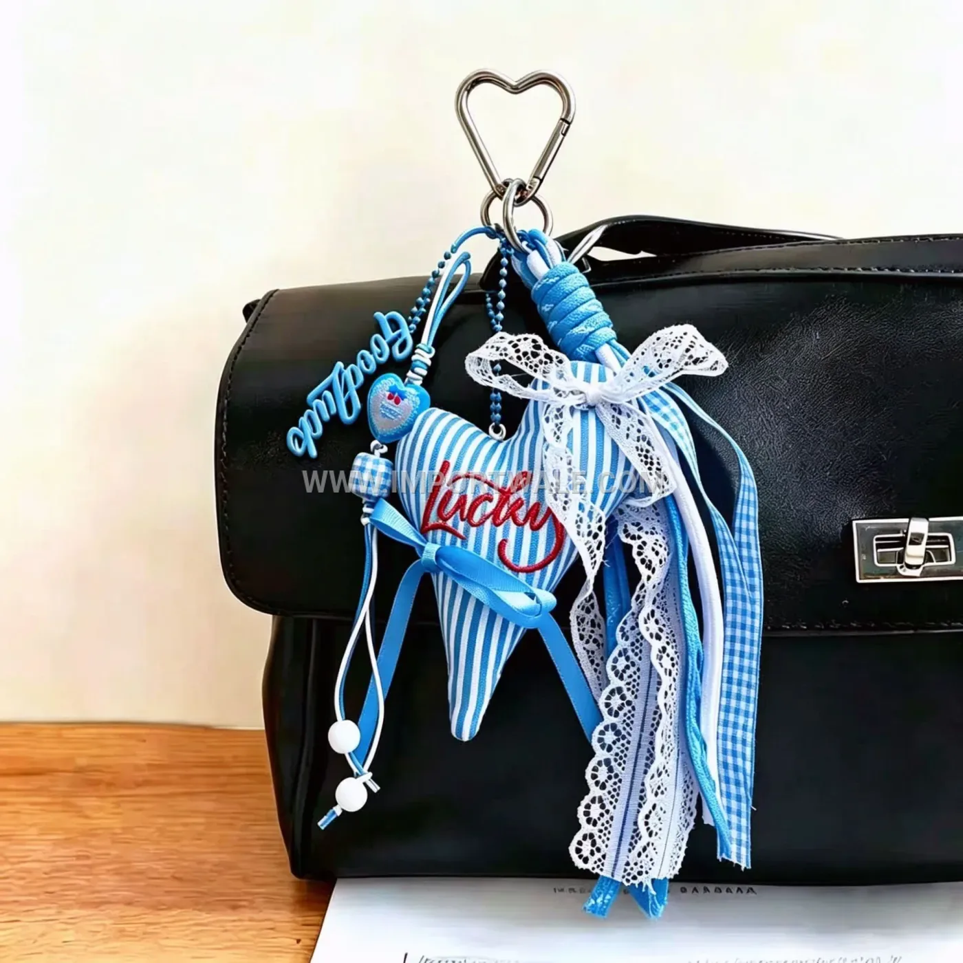 Embroidered Fabric Heart Bag Creative Key chains Keychain