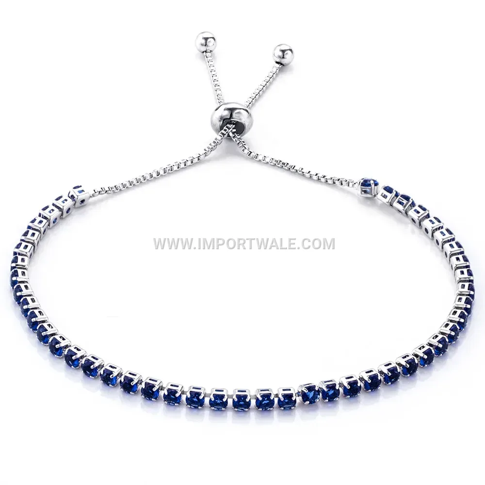 Adjustable Crystal Rhinestone Copper Chain Bracelet