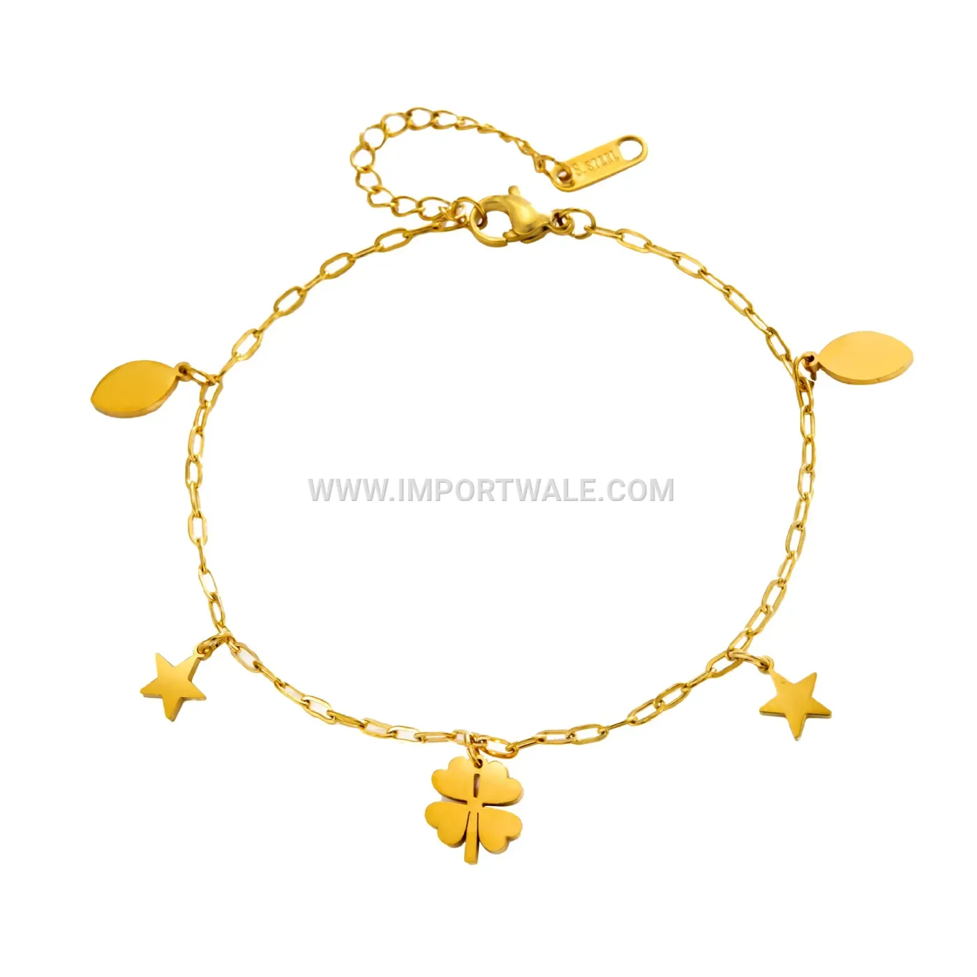 Gold Plated Bell Flower Premium Anklet Anti Tarnish
