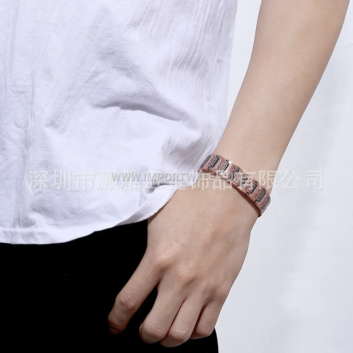 Vintage Pure Copper Magnetic Bracelet with Adjustable Pattern