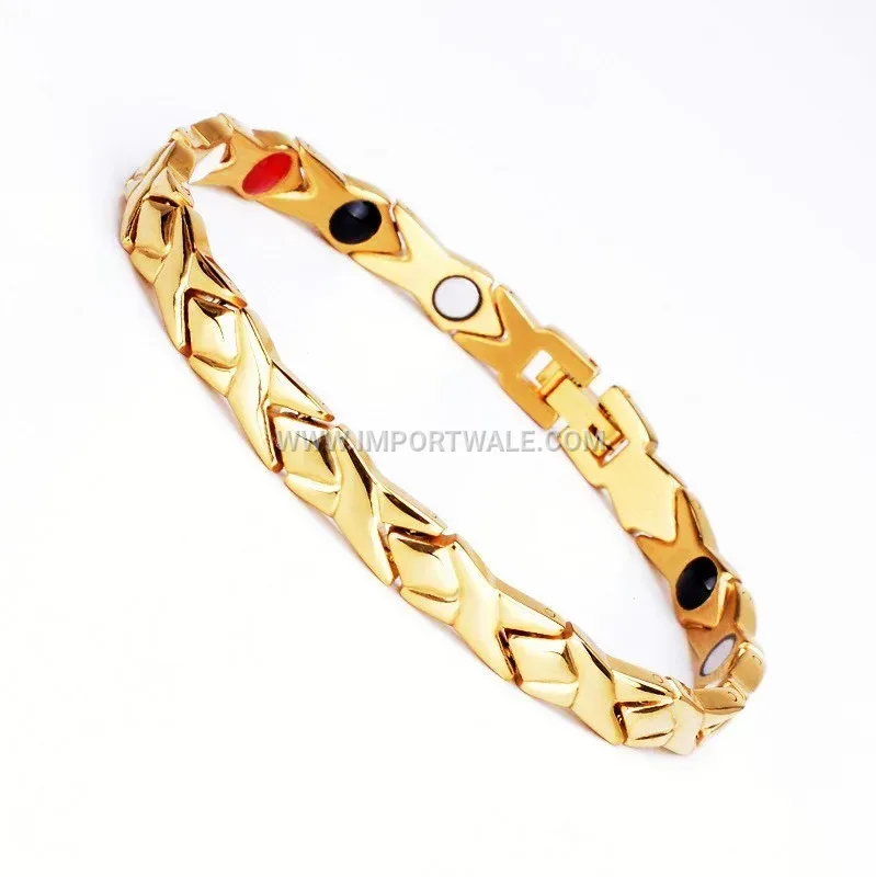 Women's Minimalist Titanium Steel Magnetic Therapy Bangle