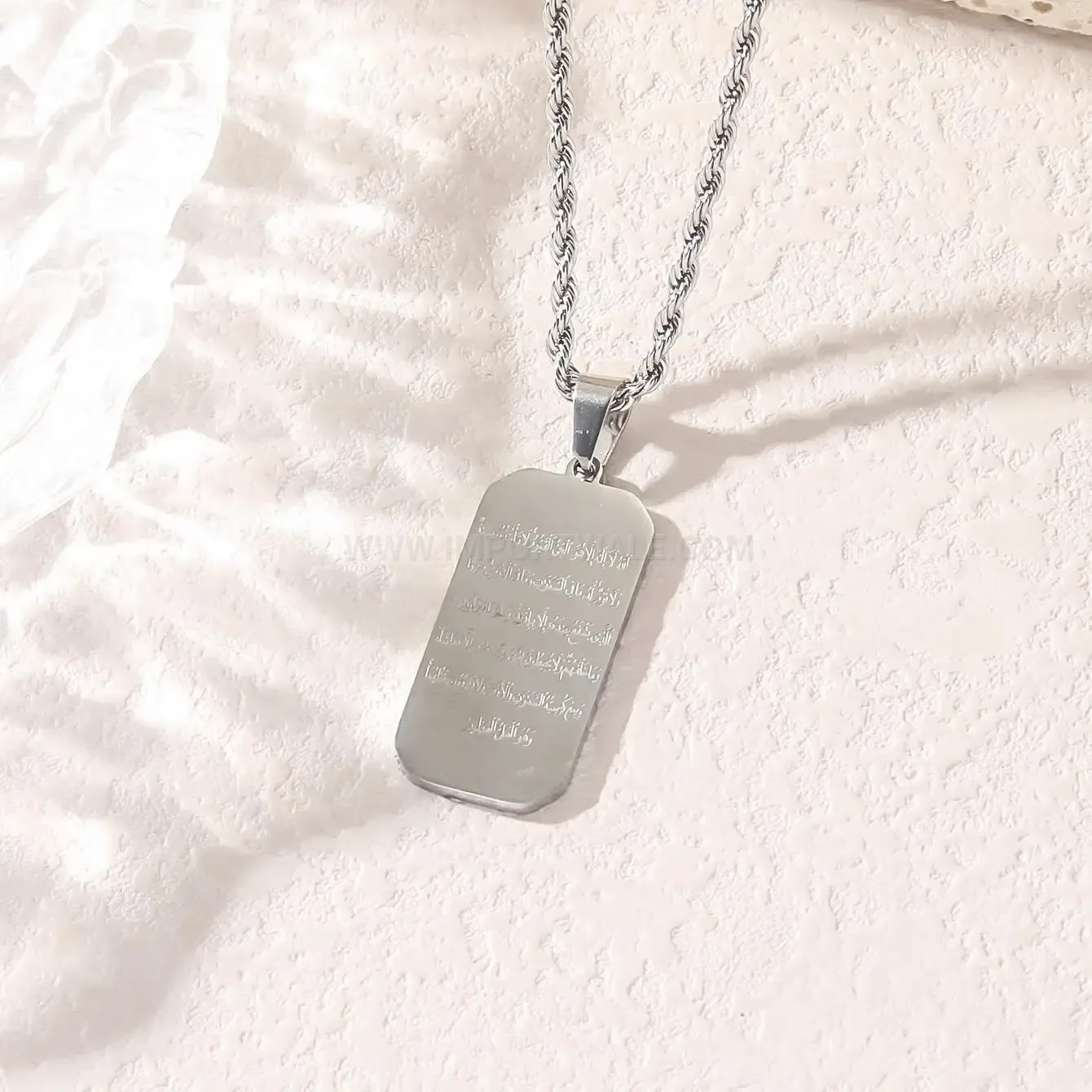 Fashion Geometric Arabic Calligraphy Stainless Steel Jewelry Collection