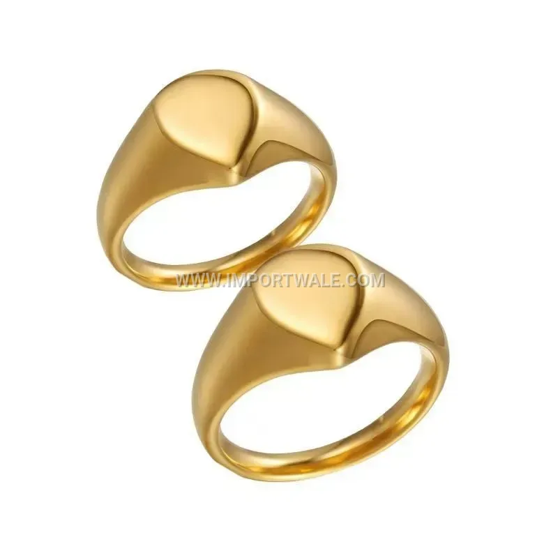 Geometric Rectangular Plain Stainless Steel Ring