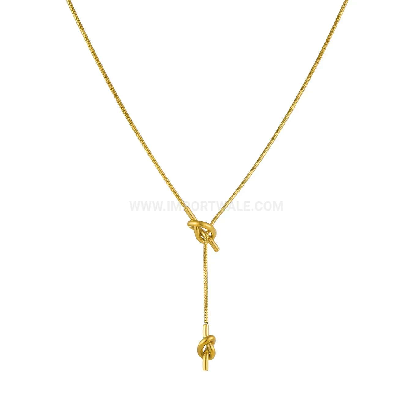 Premium Titanium Steel Knotted Sweater Chain Necklace