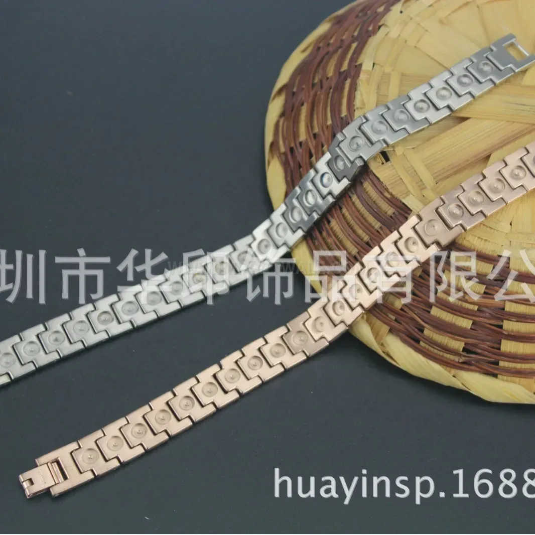 Elegant Pure Titanium Bio Magnetic Therapy Link Bracelet