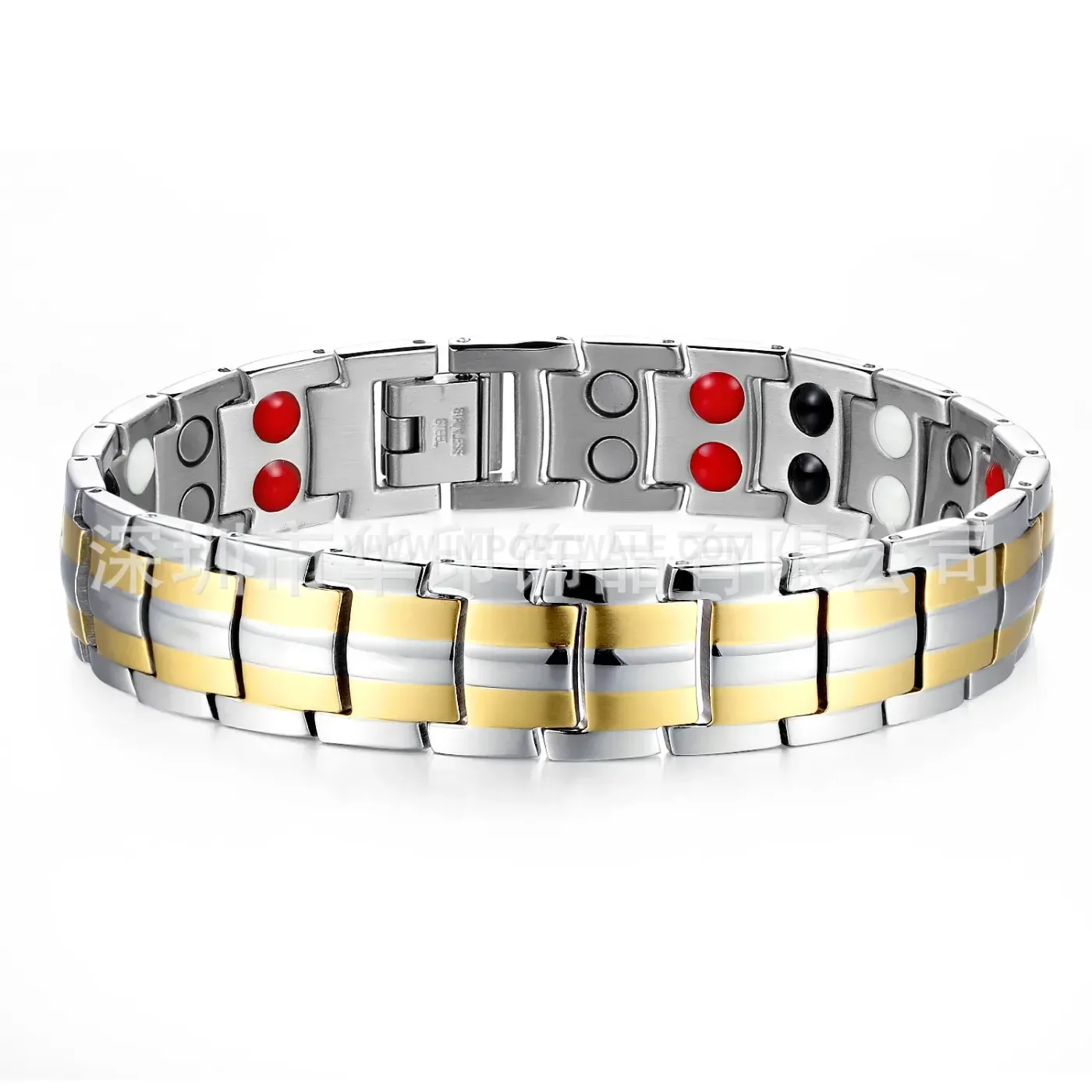 Premium Unisex Geometric Titanium Steel Magnetic Bio Bracelet