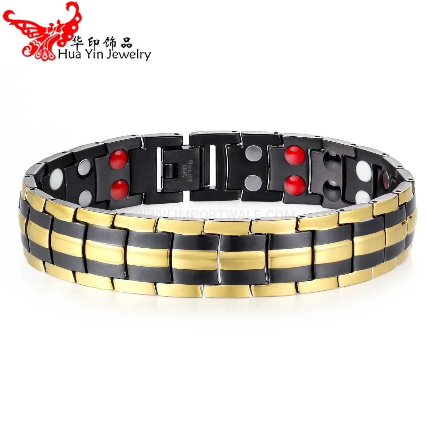 Premium Unisex Geometric Titanium Steel Magnetic Bio Bracelet