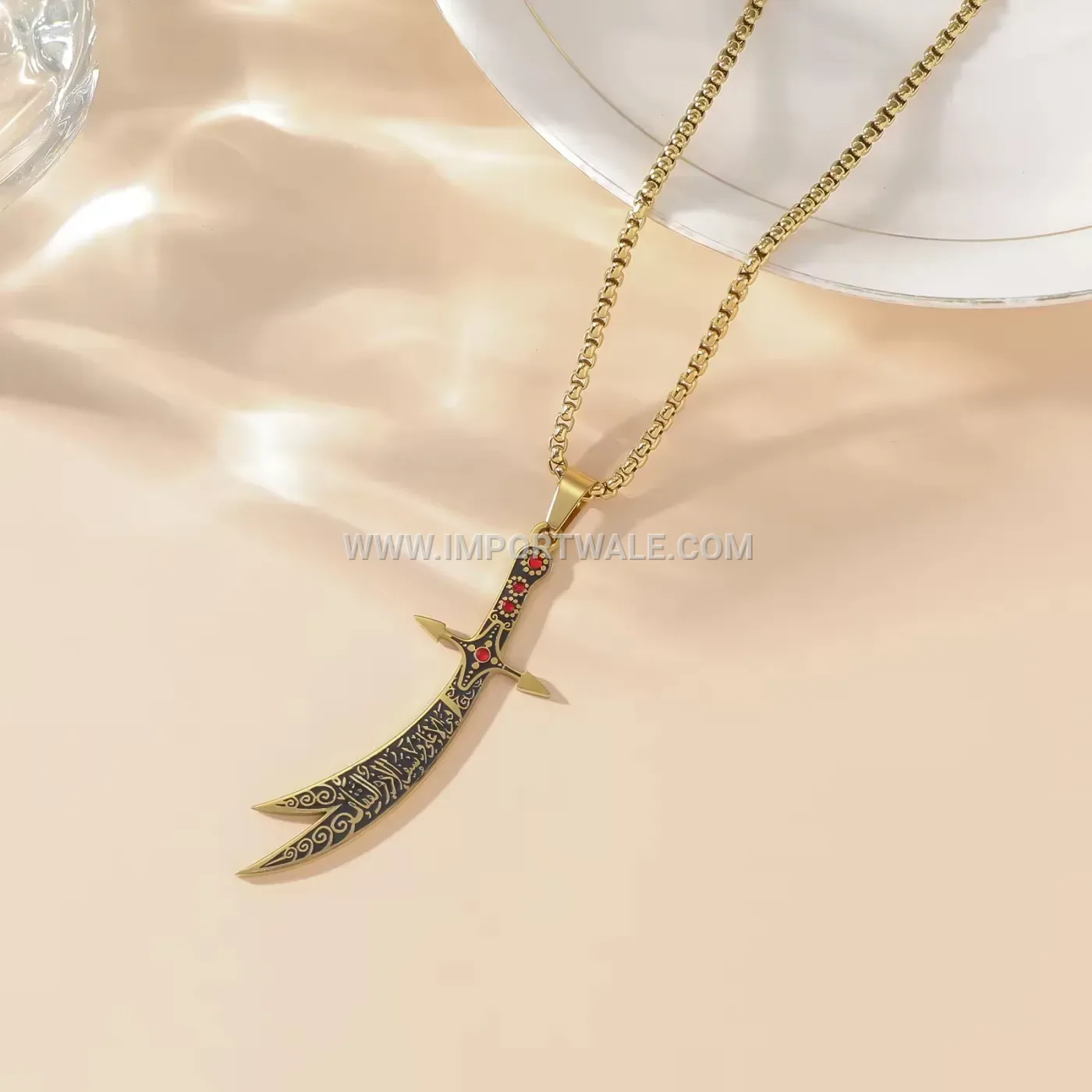 Engraved Ayatul Kursi 18K Gold Plated Stainless Steel Bangle Bracelet
