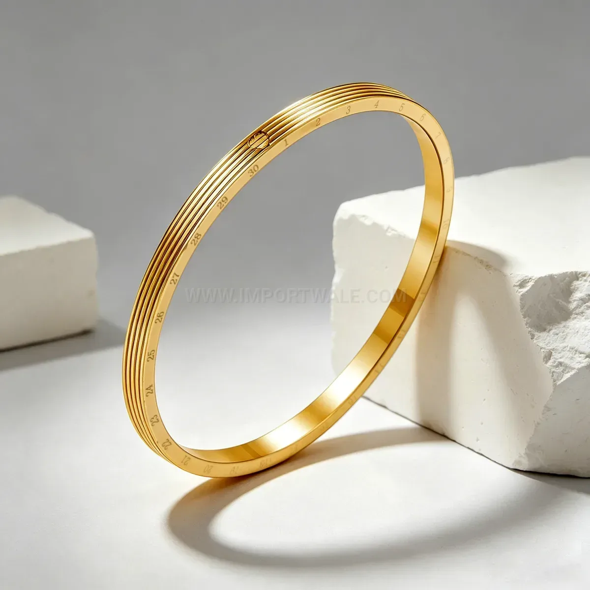 Designer Minimalist Heart Accent Plated Stainless Steel Bangle Bracelet