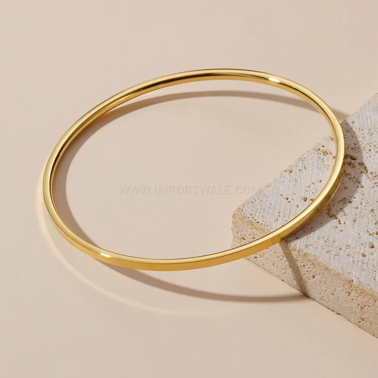 Chic Minimalist Tricolor Titanium Steel Stacking Bangle Set