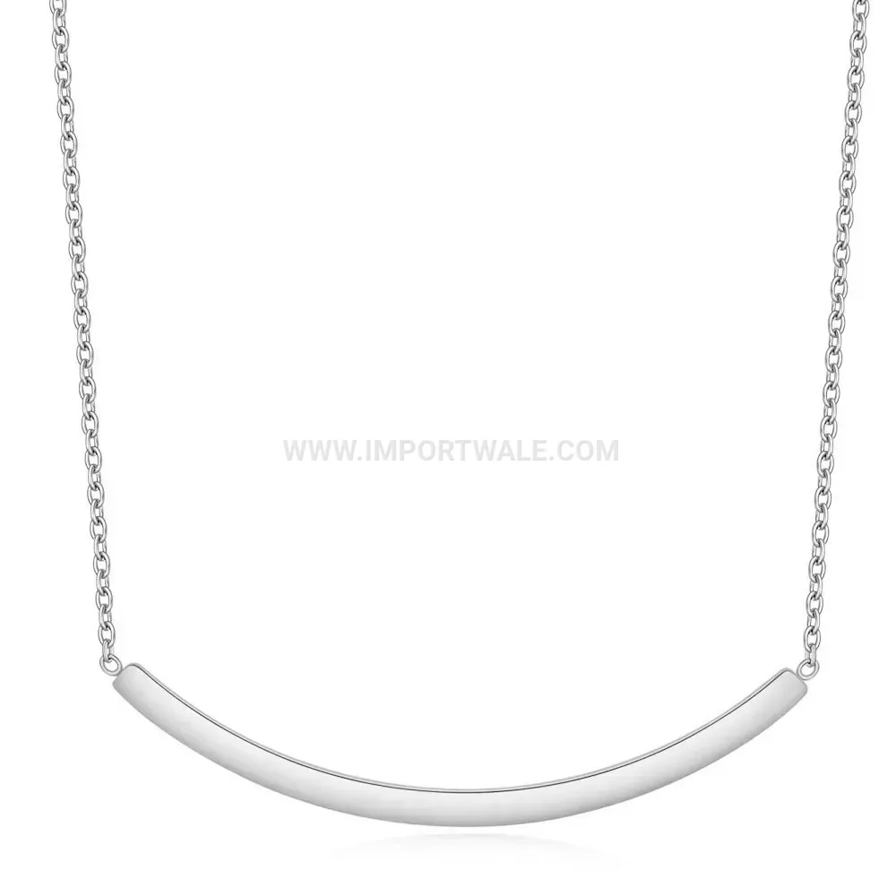 Minimalist Curved Bar Stainless Steel Choker Necklace
