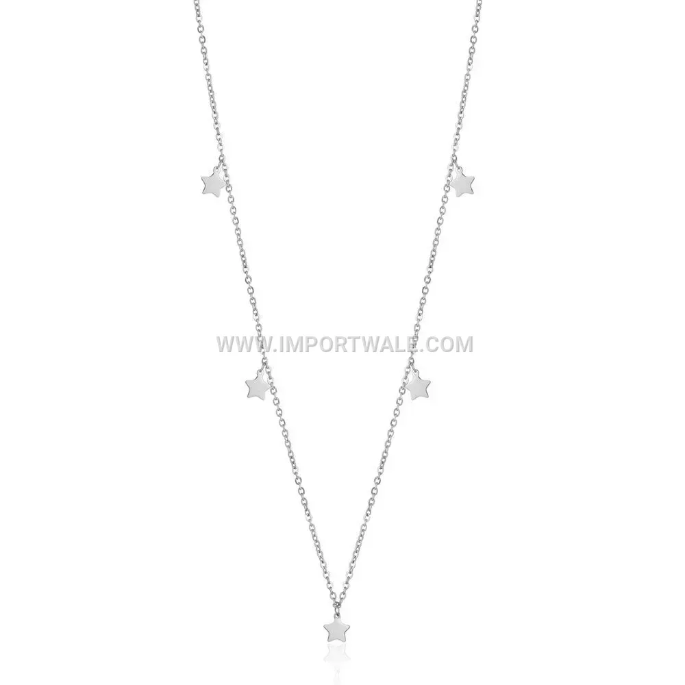 Gold Plated Stainless Steel Star Pendant Choker Necklace