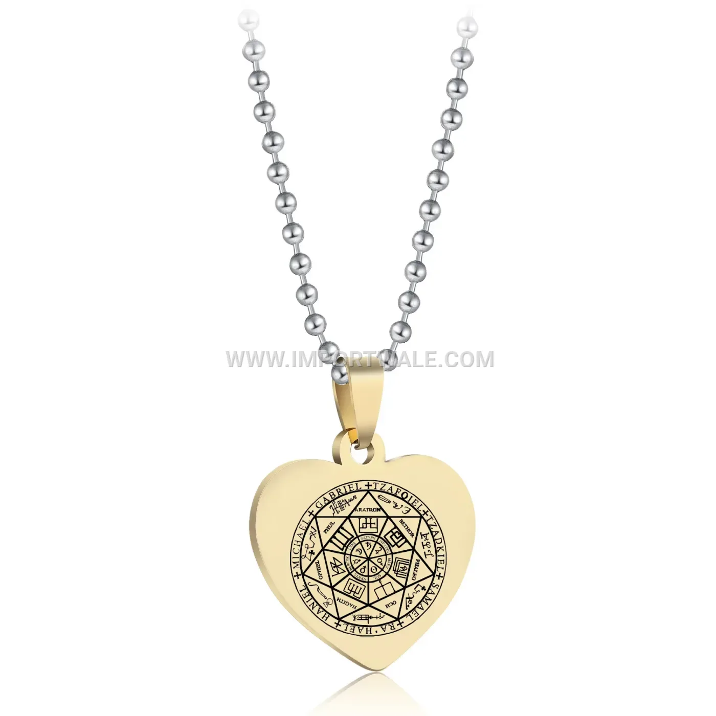 Stainless Steel Geometric Dog Tag Pendant Necklace