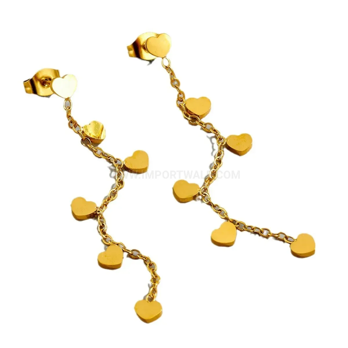 Premium Minimalist Gold Plated Heart Jewelry Set