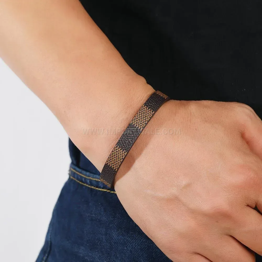 Elegant Braided Faux Leather Mens Wrap Bracelet With Alloy Clasp