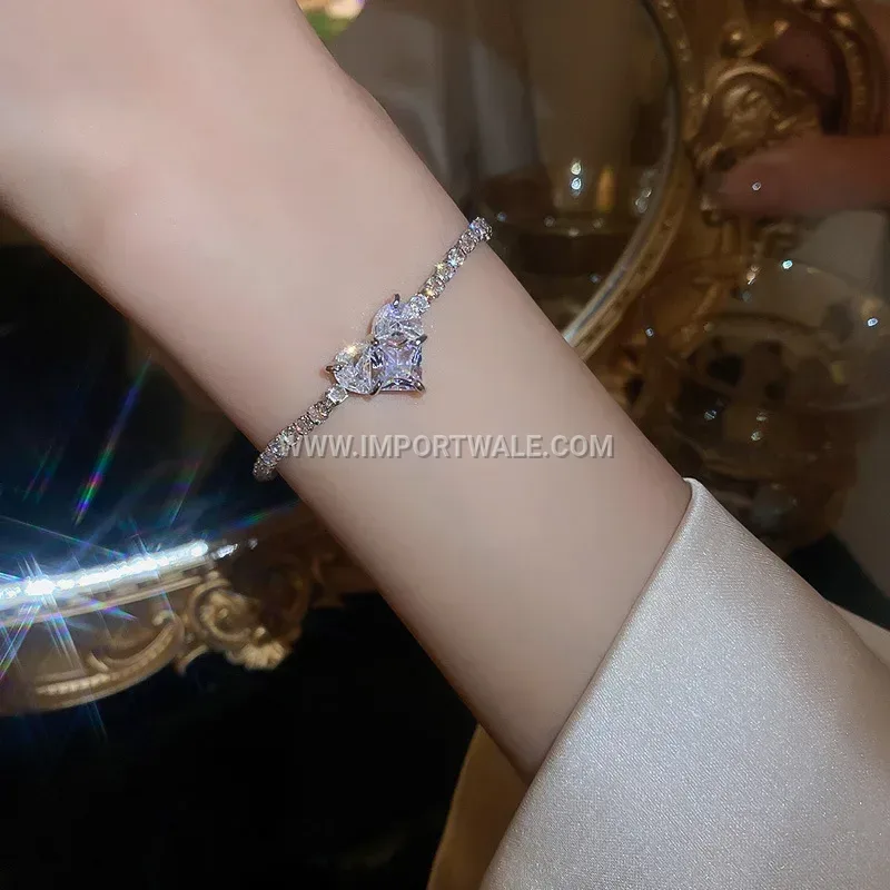 Multi Strand Leather Chain Wrap Bracelet with Magnetic Clasp